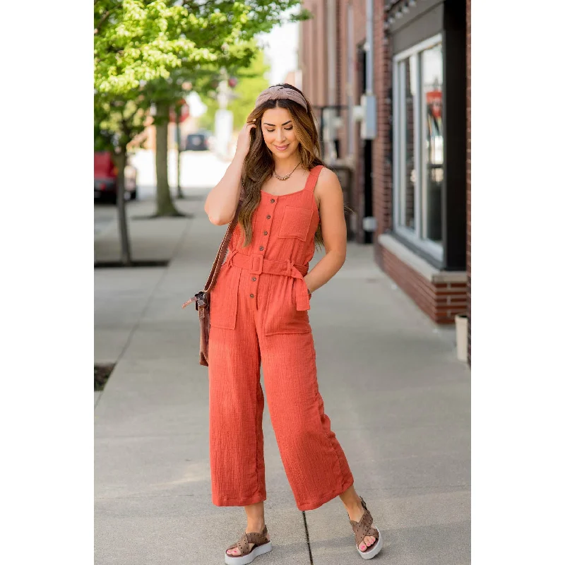 Tulle DressBelted Gauze Button Down Jumpsuit