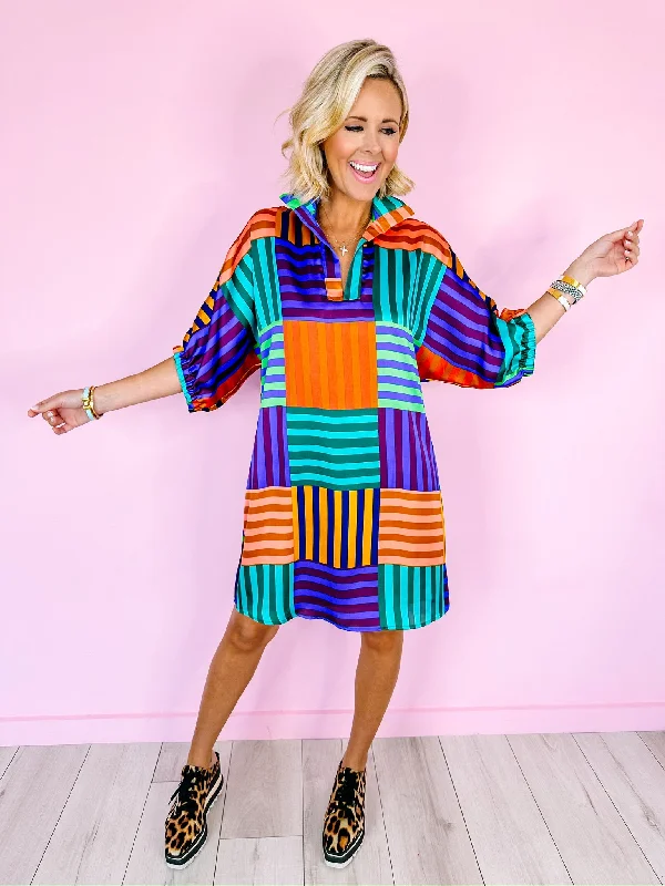 Party DressCHARLOTTE COLORBLOCK STRIPE DRESS