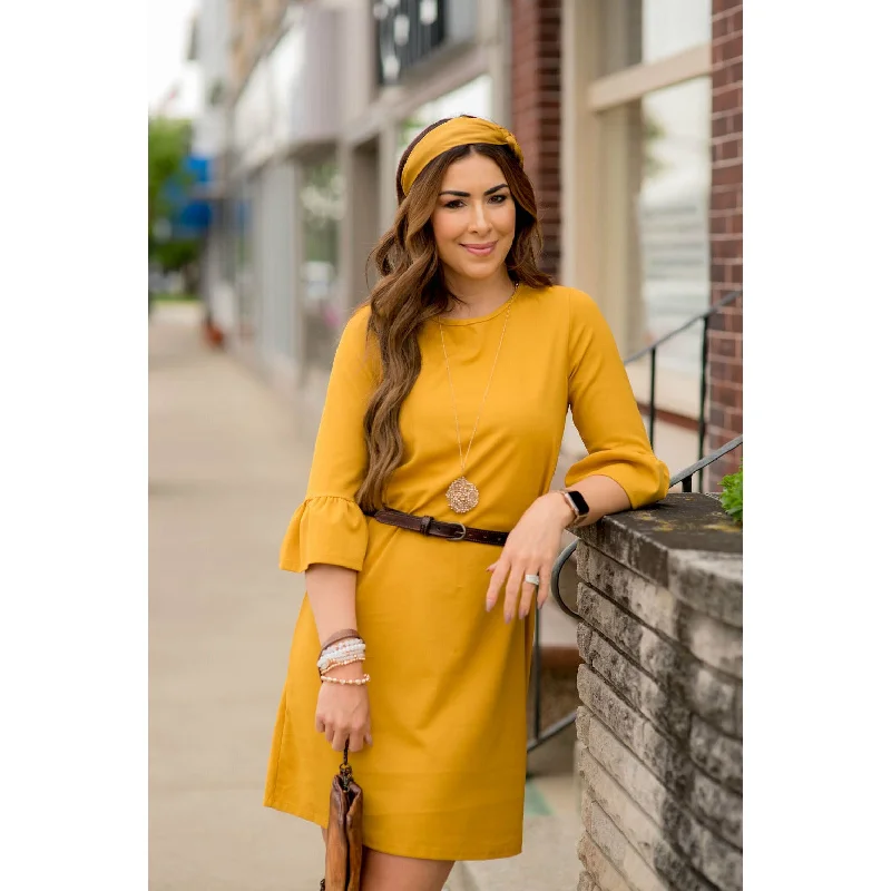 Button-Down DressFlutter Sleeve Dress