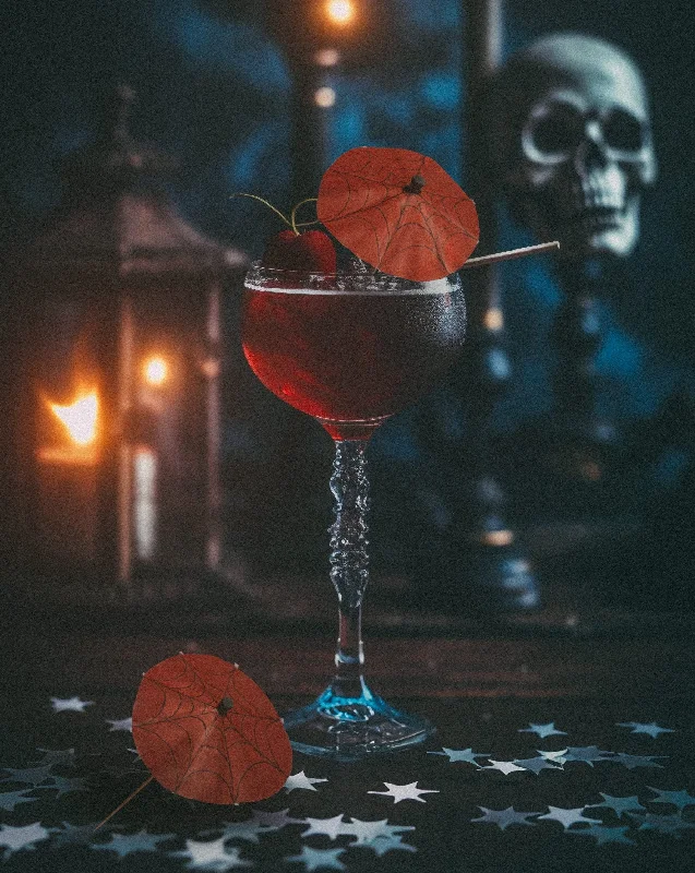 Glitter DressHaunted Spirits 'Vampweb' | Spooky Cocktail Umbrellas [15 Pack]