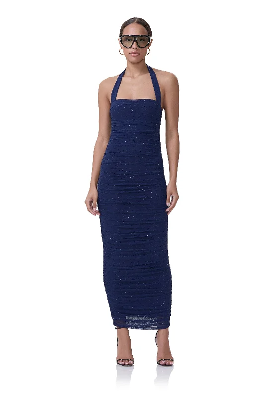 Skater DressIndina Rhinestone Dress - Bright Navy