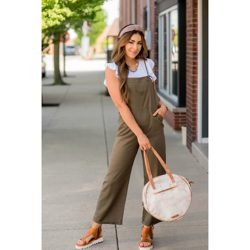 Backless DressTie Strap Pocket Accent Jumpsuit