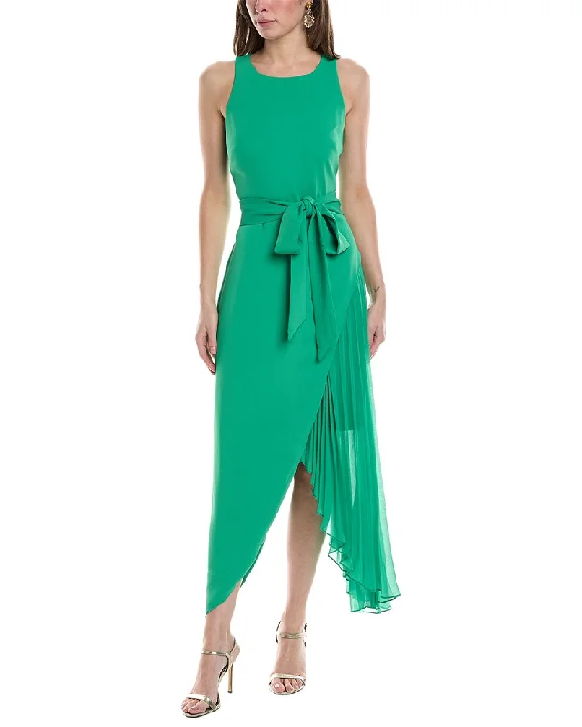 Zip-Up DressBadgley Mischka Asymmetric Midi Dress