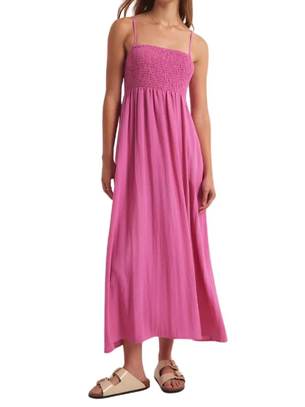 Sequined DressBeachside Midi Dress In Heartbreaker Pink