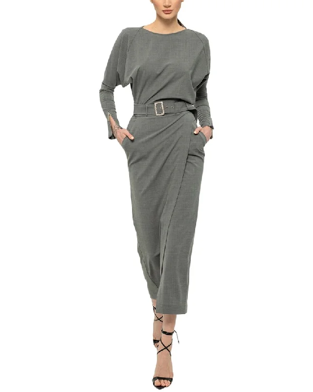 Cut-Out DressBGL Wool-Blend Midi Dress