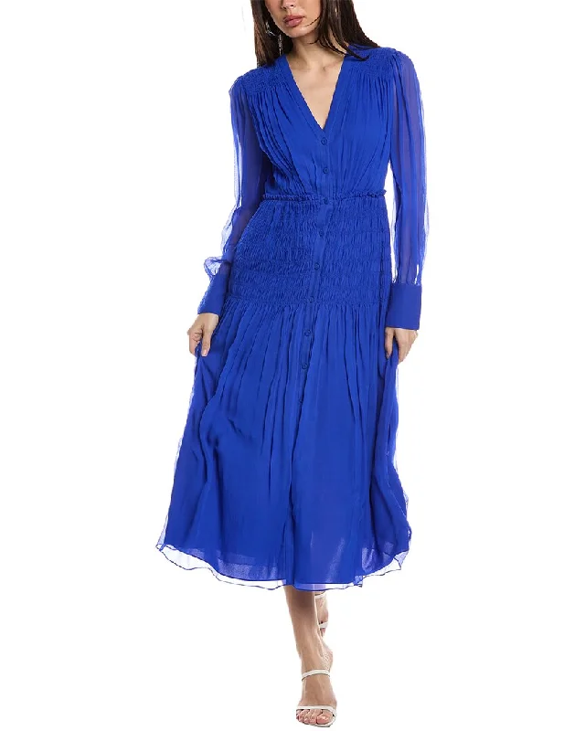 Bridesmaid DressJason Wu V-Neck Chiffon Silk Midi Dress