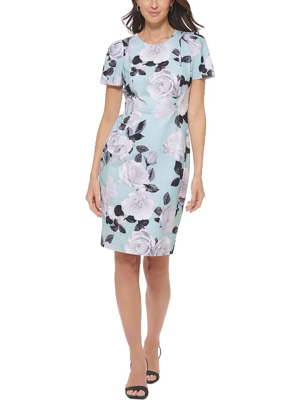 women's made-to-order dressesWomens Floral Knee Length Midi Dress