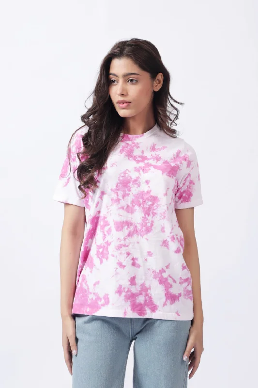 women's tops for those who want to add a bit of flair and personality to their looksTIE AND DYE T-SHIRT