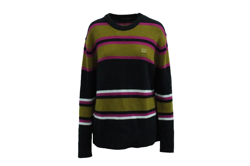 Funky SweatersAcne Studios Nima Striped Knit Sweater in Multicolor Wool