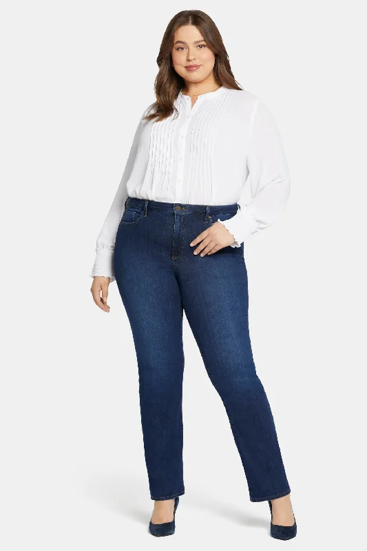 women's denim jeans with zipper-fly closureBarbara Bootcut Jeans In Plus Size - Cooper