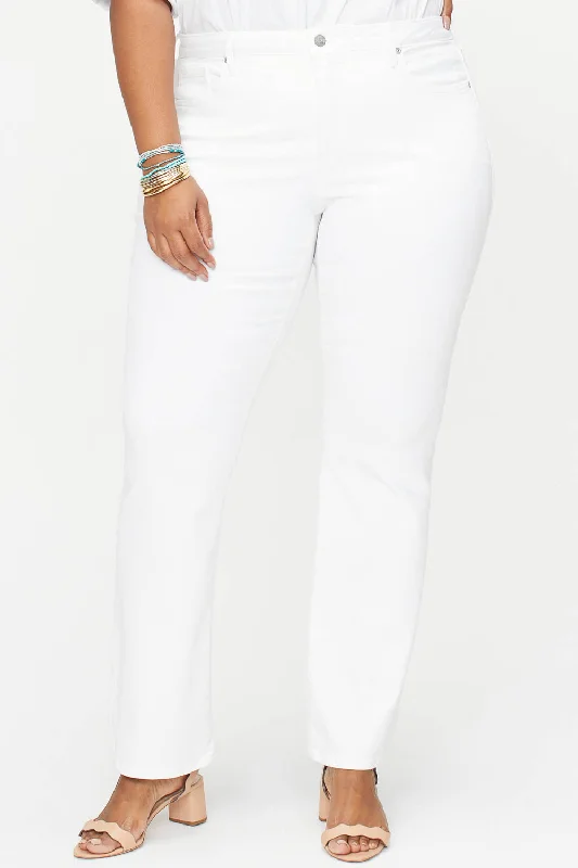 women's blue denim jeansBarbara Bootcut Jeans In Plus Size - Optic White