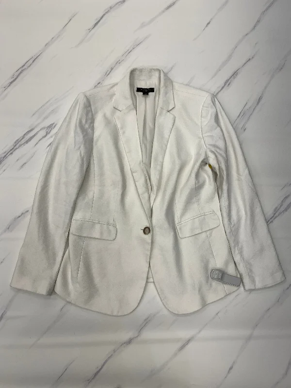 women's coats for business casual attireBlazer By Ann Taylor In White, Size: 10p