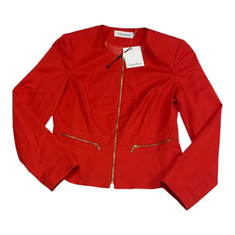 women's coats with liningBlazer By Calvin Klein In Red, Size: 4