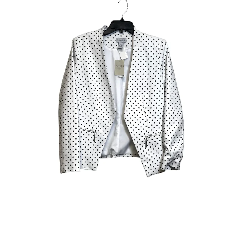 women's bomber jackets and coatsBlazer By Carmen By Carmen Marc Valvo In Polkadot Pattern, Size: 10