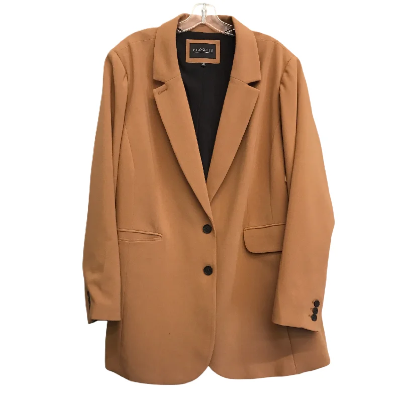 women's coats with cropped lengthsBlazer By Eloquii In Tan, Size: 3x