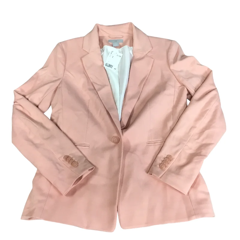 women's coats with cinched waistsBlazer By H&m In Pink, Size: M