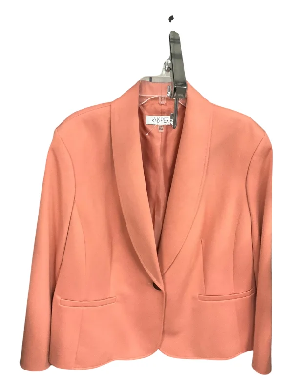 women's coats for pear-shaped bodiesBlazer By Kasper In Coral, Size: 20