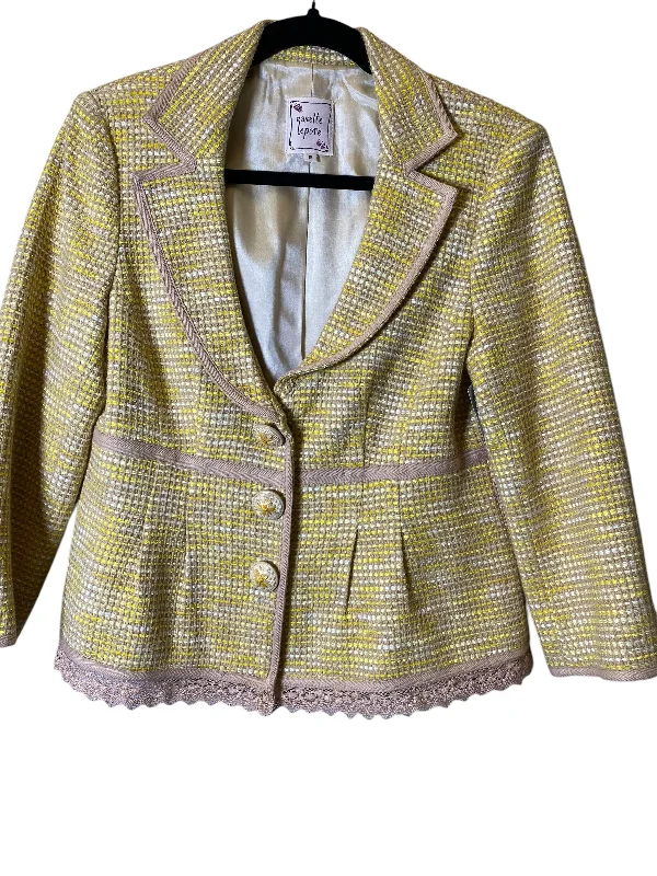 women's coats for minimalist aestheticsBlazer By Nanette Lepore In Yellow, Size: M