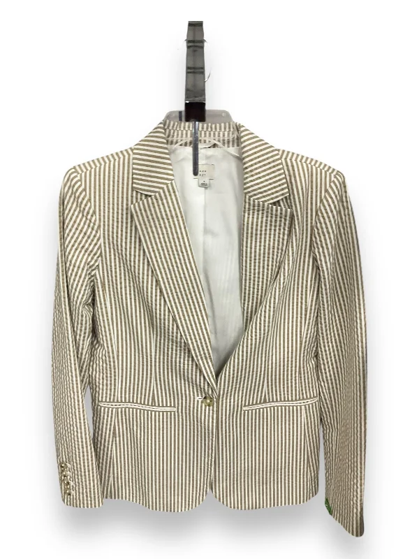 women's coats for fashion-conscious professionalsBlazer By W118 By Walter Baker In Tan & White, Size: M