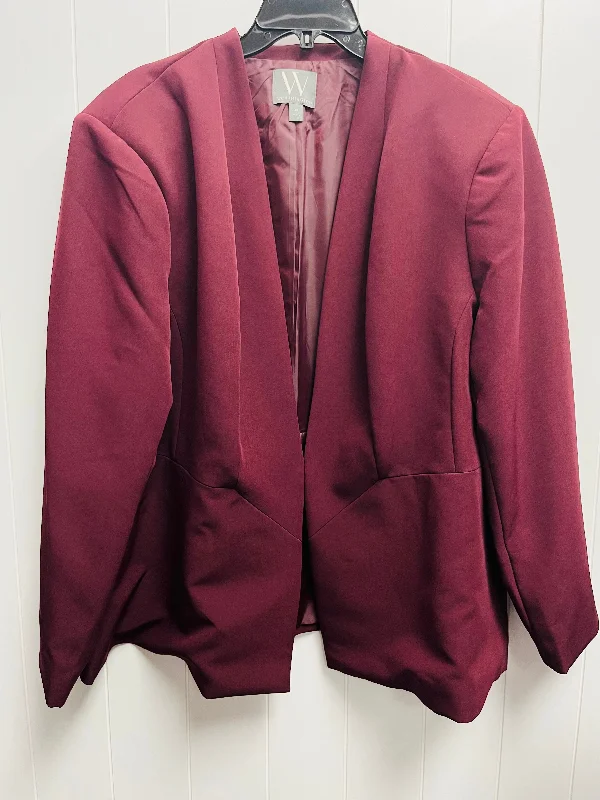 women's coats with liningBlazer By Worthington In Maroon, Size: 3x