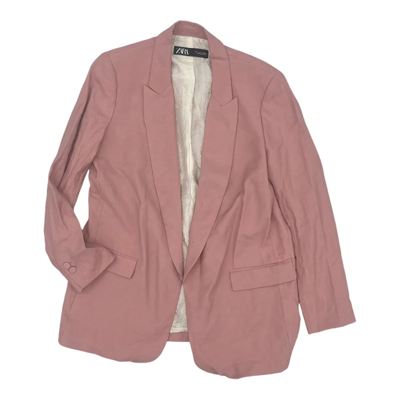 trendy women's coatsBlazer By Zara In Pink, Size:L