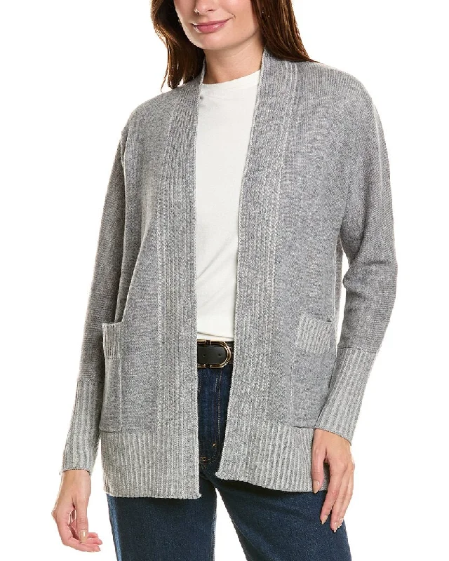 Thick Cashmere SweatersForte Cashmere Plaited Wool & Cashmere-Blend Cardigan