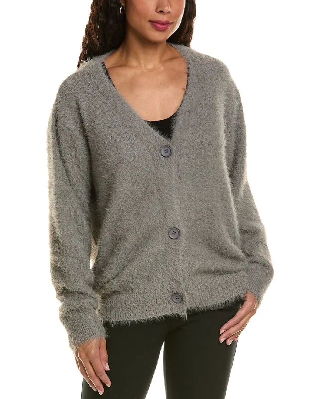 Retro Crewneck SweatersHL Affair Fuzzy Eyelash Cardigan