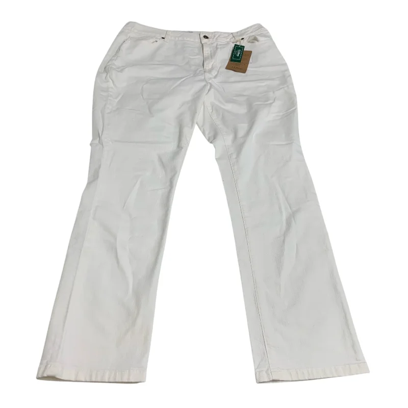 women's denim jeans for athletic bodiesJeans Straight By L.l. Bean In White Denim, Size: 18