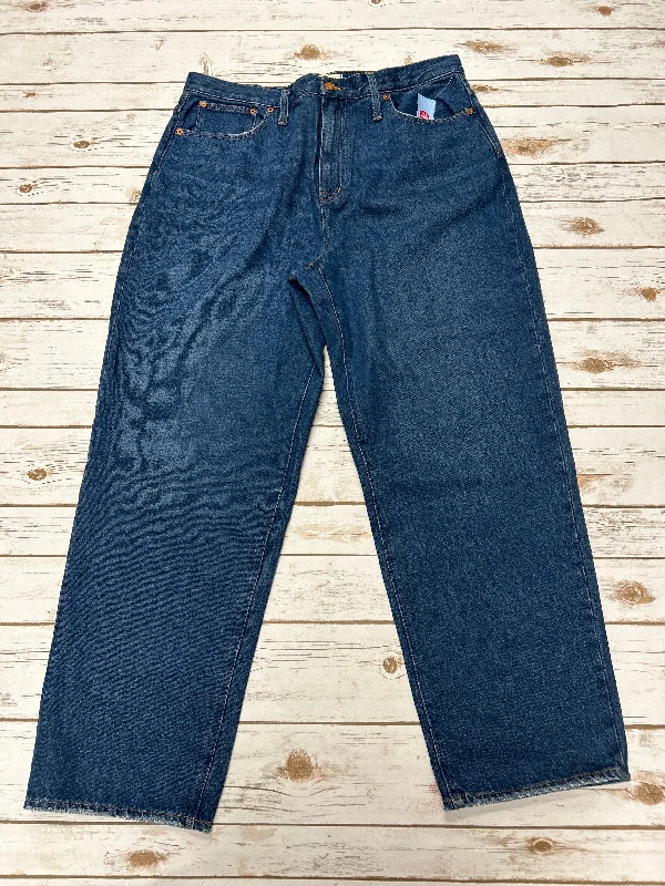 women's acid-washed denim jeansJeans Straight By Madewell In Blue Denim, Size: 16