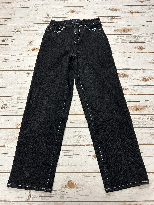 women's denim jeans with patchesJeans Straight By Scoop In Black, Size: 4