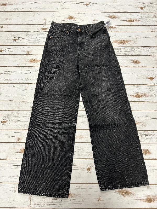 women's light denim jeansJeans Wide Leg By Express In Black Denim, Size: 6