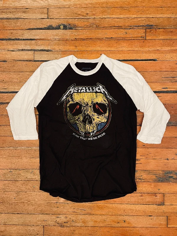 women's tops for those who want to wear versatile pieces that can be dressed up or downMetallica Now That We’re Dead Raglan T-Shirt