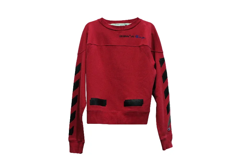 Cozy SweatersOff-White X Champion Sweatshirt in Red Cotton