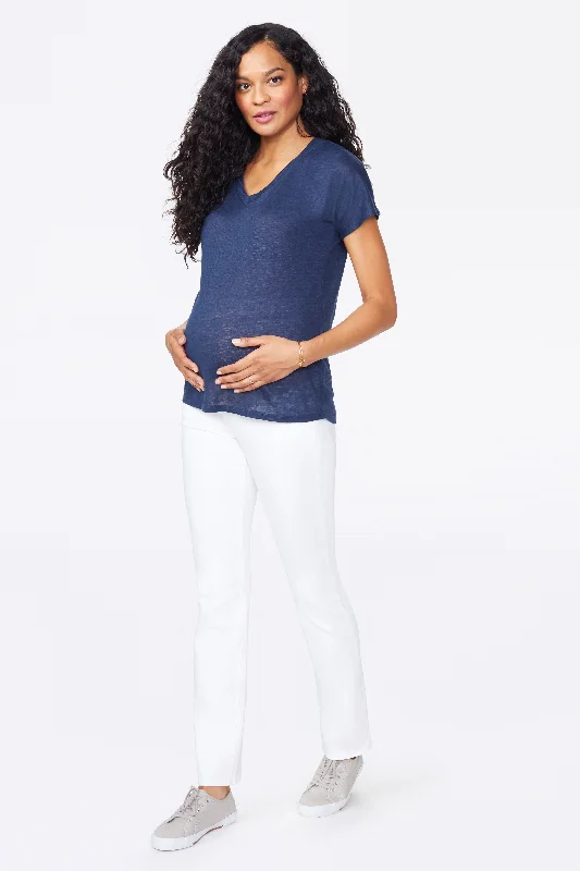 women's denim jeans with animal printsStraight Maternity Jeans - Optic White