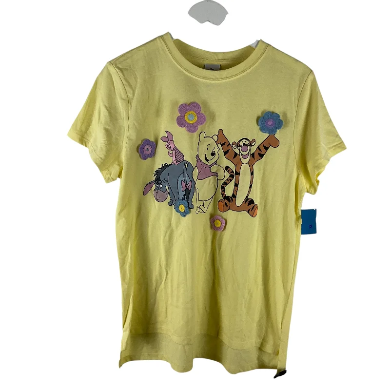 affordable women's topsTop Short Sleeve Basic By Disney Store In Yellow, Size: L