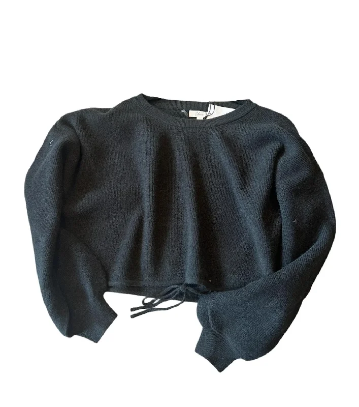 Cashmere Custom Children's SweatersWomen's Drawstring Sweater In Black